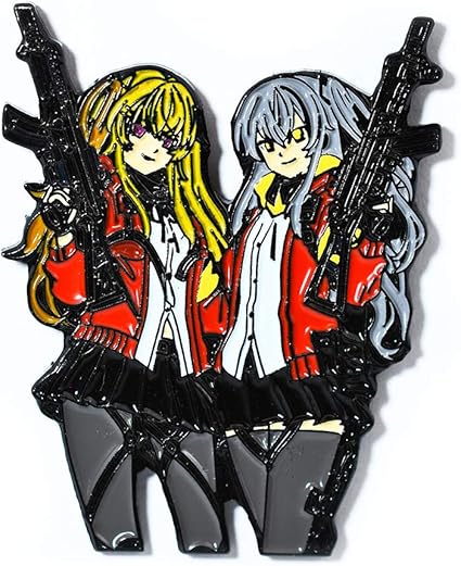 Amazon Com Anime Gun Girl Twins Manga Hat Bag Pendant Lapel Hat Pin