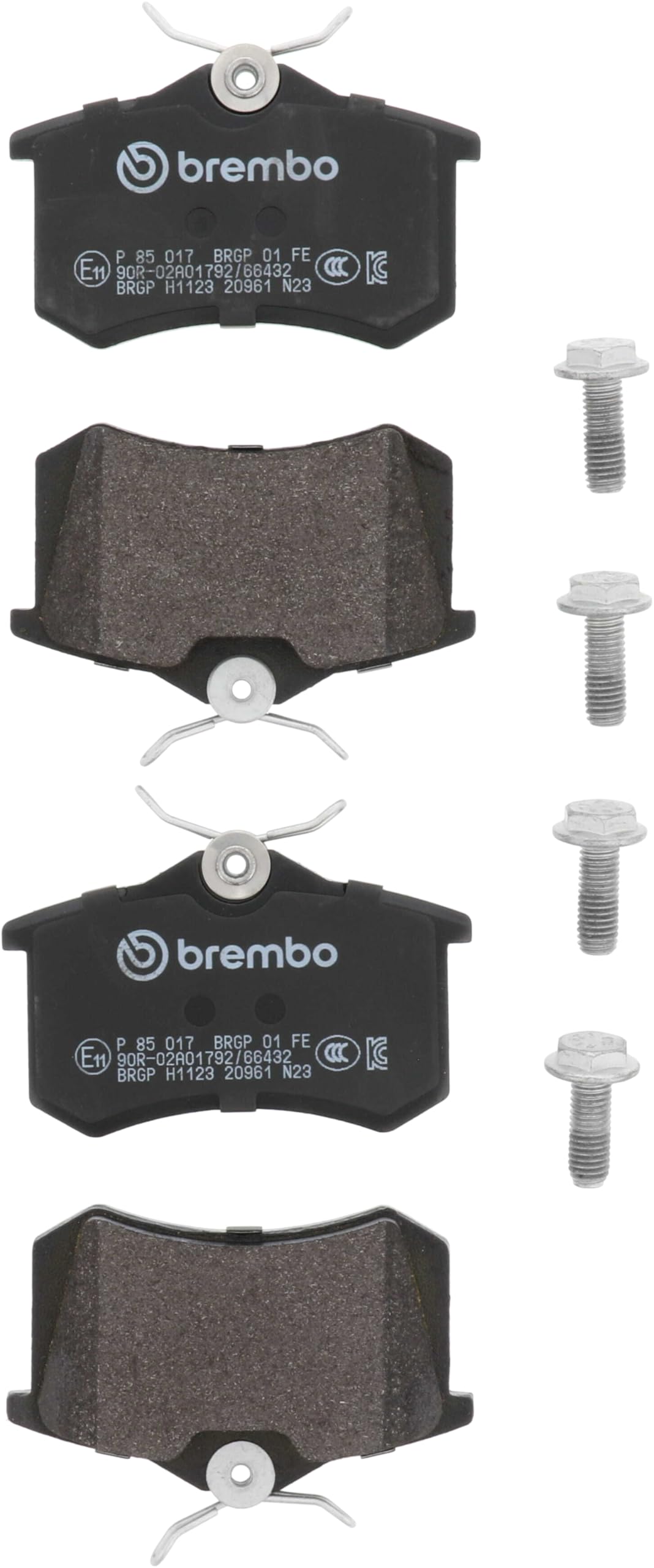 Brembo P85017 Rear Disc Brake Pad - Set of 4