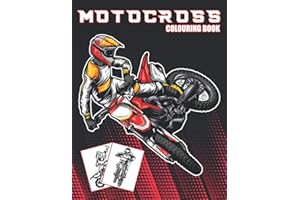 Motocross Colouring Book: Big Motorcycle Coloring Book for Kids & Teens