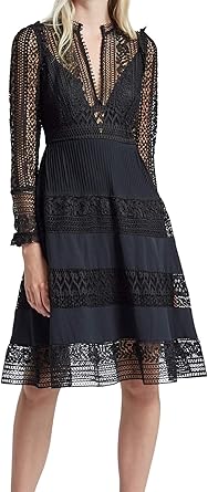orabelle flared lace dress