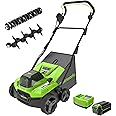 Greenworks 40V 15inch Dethatcher/Scarifier, 5.0Ah USB Battery and Rapid Charger