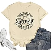 Oiiaayy Funny Sarcastic Shirts for Women Your Little Ray of Sarcastic Sunshine Has Arrived T Shirts Humor Graphic Tees Tops