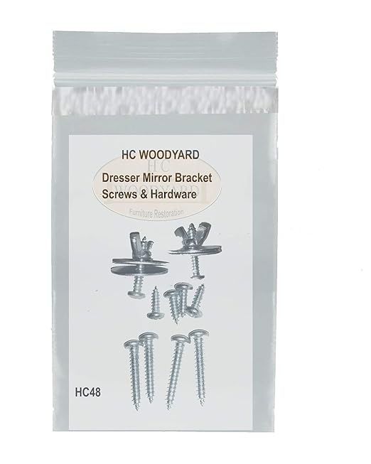 HC Woodyard Dresser Mirror Support Bracket Hardware and