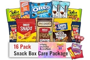 Fountain City Fulfillment Snack Box Care Package - Back to School Gift Variety Snack Boxes for Adults, Teens & Kids - Gummy Bears, Peanuts, Cookies, Cookie Sandwiches - Snack Pack Food Gift for College, Camp, Road Trip Snack Variety 2 (16 Count Keebler Variety V2)