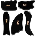 Maxdot 5 Pieces Gua Sha Massage Tools Set, Scraping Massage Tools Guasha Stone for Face Back Neck Physical Therapy
