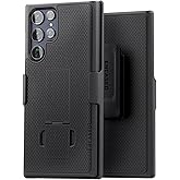 DuraClip Designed for Samsung Galaxy S22 Ultra Belt Clip Case, Slim Phone Case with Holster (S22 Ultra)