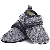 SLEVEL Comfort Toddler Slippers Lightweight Little Kids Indoor Non Slip Grip Around The House Home Shoes for Boys Girls