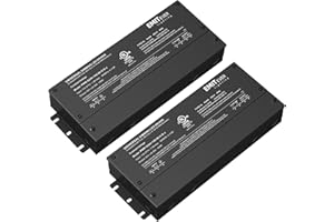 EMITEVER Dimmable Led Driver, 2 Packs 150W AC 110V-277V to DC 24V Transformer, 5-in-1 Dimming: ELV/MLV/TRIAC / 0-10V / 1-10V / 10V PWM/Potentiometer, Waterproof IP67 and UL Listed