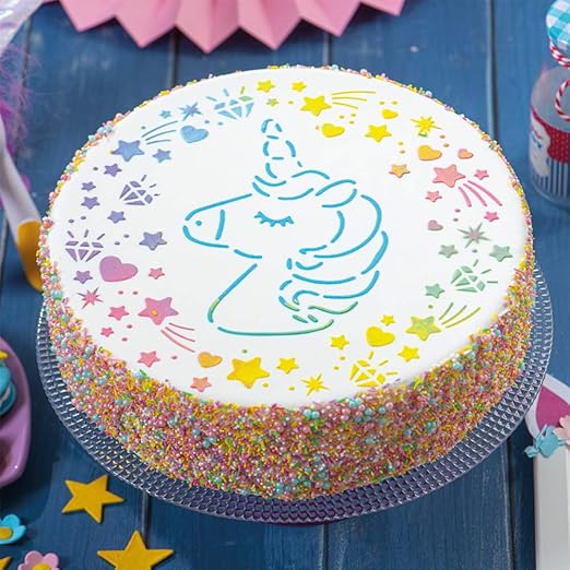 Napravi Rs Plastique Decora Pochoir Licorne O 25 Cm Accessoires De Decoration Ustensiles A Patisserie