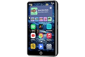 80GB MP3 Player with Bluetooth and WiFi, ZAQE 4" HD Full Touch Screen MP3 Player with Spotify, Amazon Music,YouTube,Pandora,Libby,Android MP4 Music Player for Kids (Black)
