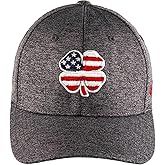 Black Clover Unisex USA American Flag Heather Charcoal Fitted Golf Hat