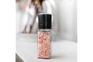 SAVVY & SORTED Glass Spice Jar Pepper Grinder, 1PK 4oz Spice Jar with Salt Herb Black Pepper Grinder, Sea Salt Grinder Spice Bottle, Whole Peppercorn Pepper Mill Grinder, Himalayan Salt Grinder Herb Container