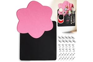 KAKABUBBLE DIY Felt Bulletin Board – 31.5"x22.4" Self-Adhesive Wall Panel with 40 Push Pins, Sound-Absorbing Felt Board for Photos, Notes, Accessories – for Home, Office, Classroom Decor (Pink)