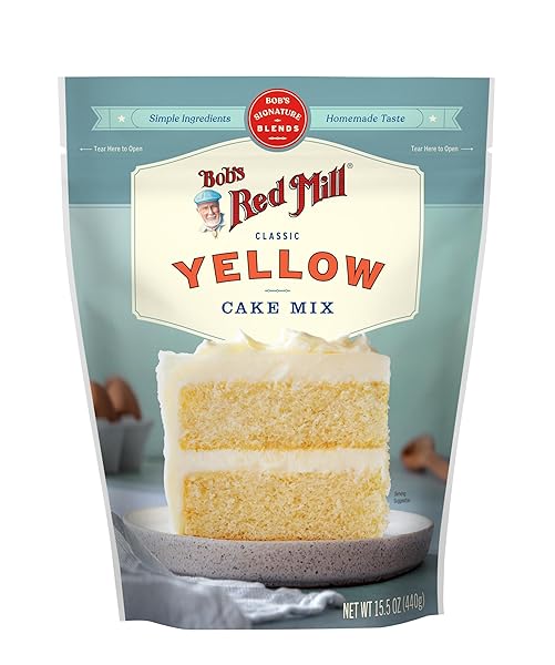 BOB’S RED MILL SIGNATURE YELLOW CAKE BAKING MIX, 15.5OZ (PACK OF 4) – NON GMO, KOSHER