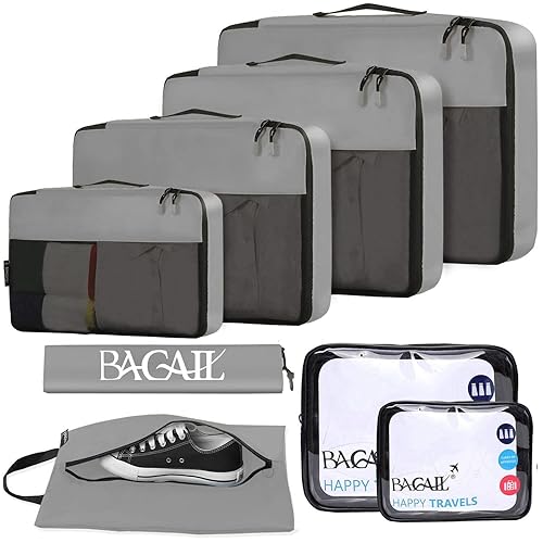 BAGAIL Set Set Packing Cubes Luggage Packing Organizers for