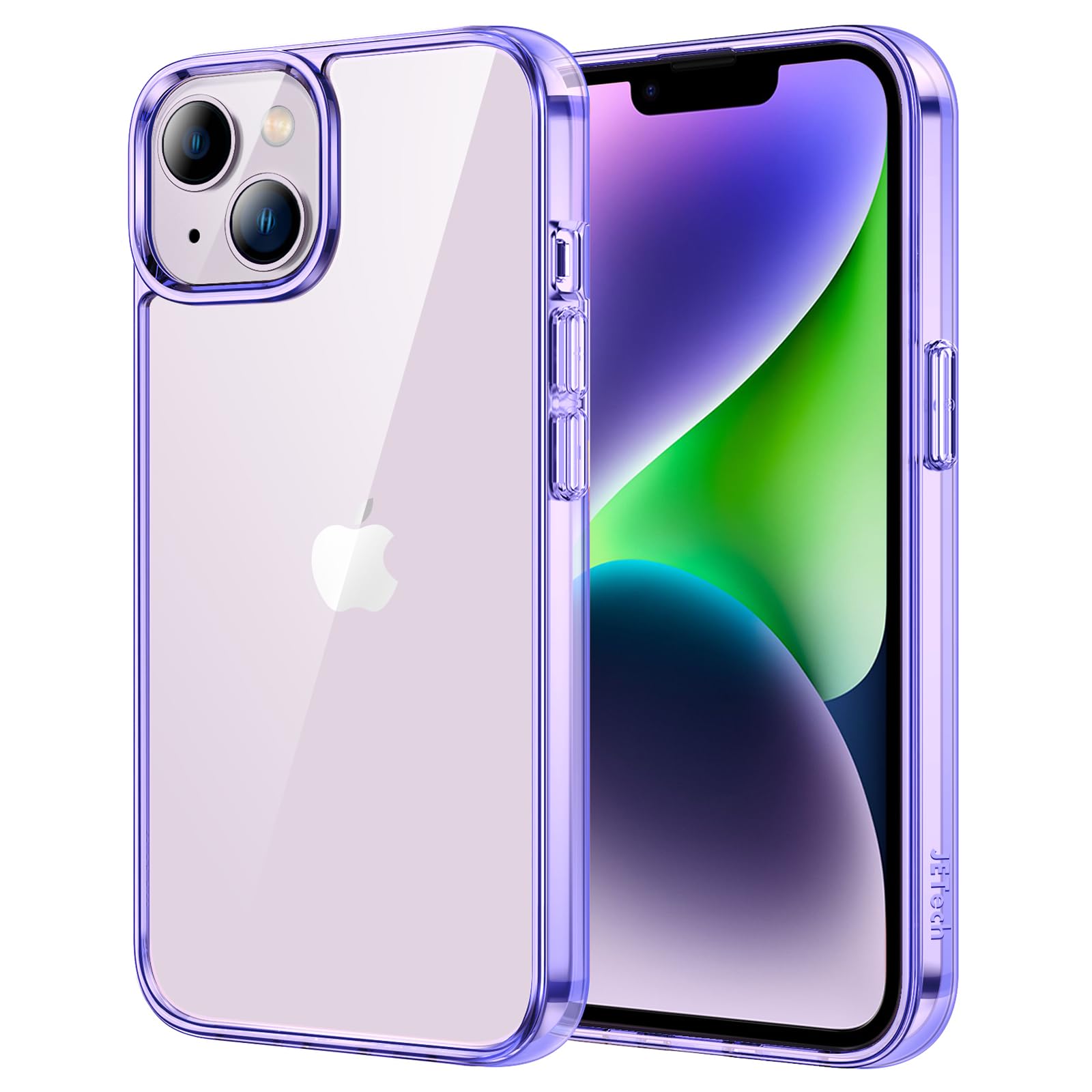 Photo 1 of JETech Case for iPhone 14 6.1-Inch, Non-Yellowing Shockproof Phone Bumper Cover, Anti-Scratch Clear Back (Deep Purple)
