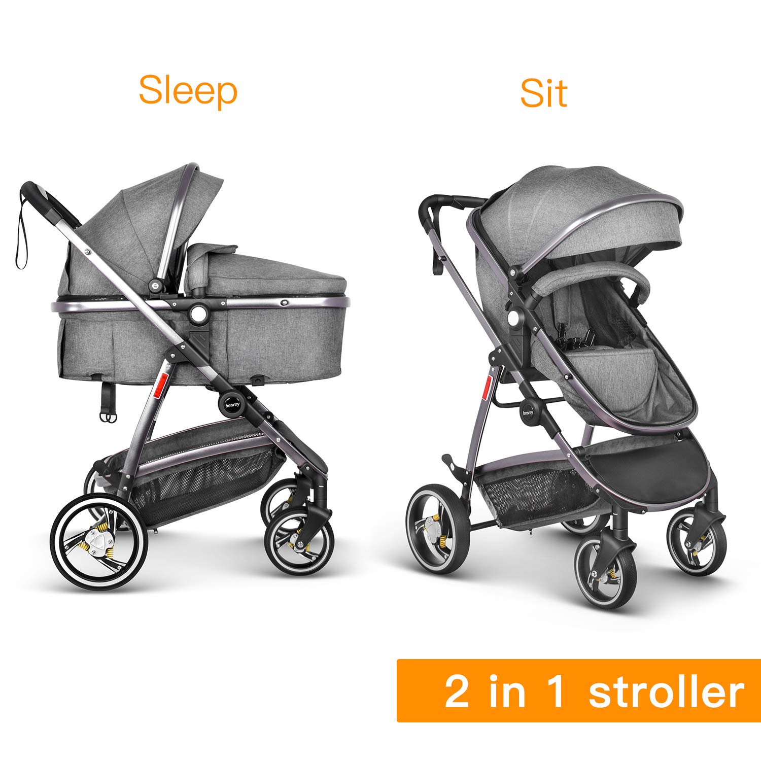 besrey 2 in 1 stroller