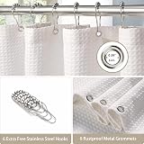 Waterproof Narrow Shower Curtain 92x182cm White view 4