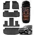 DiffCar® for Chevy Traverse Floor Mats 2025 2024 2023 2022 2021 2020 2019 2018, Only Fit for Chevrolet Traverse 7-Seat 2nd Row Bucket Seats, All-Weather Protection TPE Trunk Mats Car Accessories