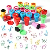 Kesote 26pc Animal Ink Stampers Assorted Kids Party Bag Fillers Loot Prizes view 4