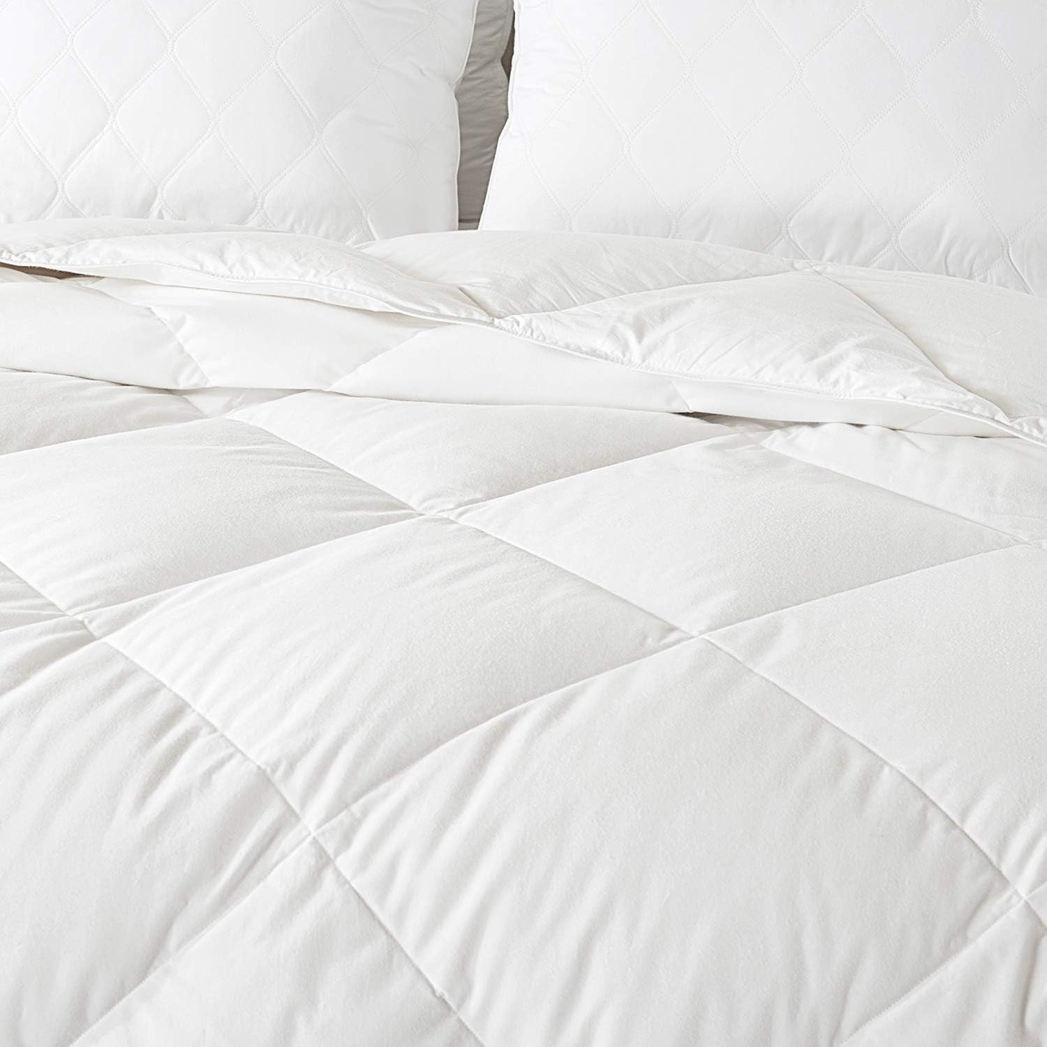 Downluxe Lightweight White Down Comforter King Size - Down Duvet Inserts,230 Thread Count 550+ Fill Power,100% Cotton Shell Down Proof with Tabs: Home & Kitchen