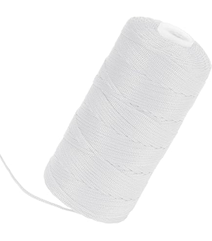 Ficelle Nylon Torsadée H&H Lure #42 – 435 Pieds (1 Lb) – Blanche – Fabriquée USA
