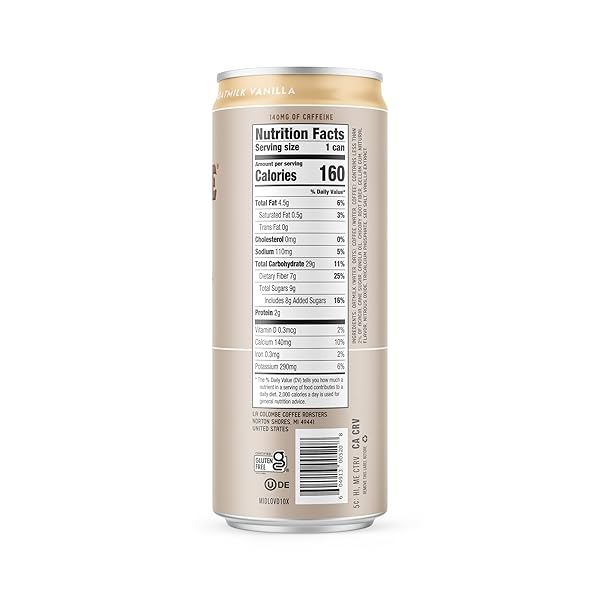 LA COLOMBE VANILLA DRAFT LATTE WITH OATMILK, 11 FL. OZ., SINGLE CAN