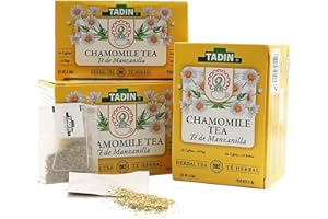 TADIN Tea with Chamomile Flower, Assisting in relieving stomach pain, Anti-inflammatory Effects, Relaxing Effect, Caffeine-Free, Non-GMO, 3-Pack 0.76 Oz, 24 Count (Pack of 3)