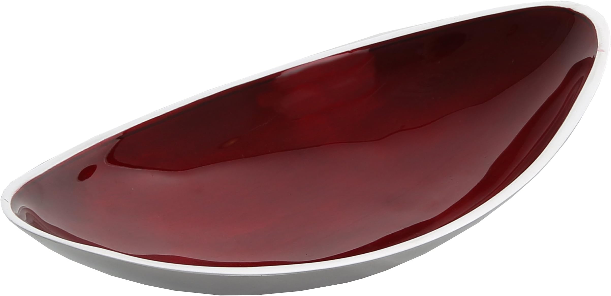 Azeti Medium Recycled Aluminium Boat Shaped Bowl, Red