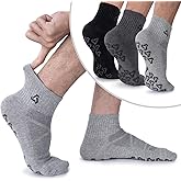 Ozaiic Non Slip Socks Grip for Yoga Home Workout Pure Barre, Pilates, Hospital, Ideal Cushion Socks for Men and Women