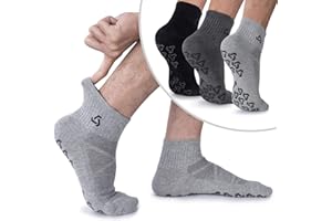 Ozaiic Non Slip Socks Grip for Yoga Home Workout Pure Barre, Pilates, Hospital, Ideal Cushion Socks for Men and Women