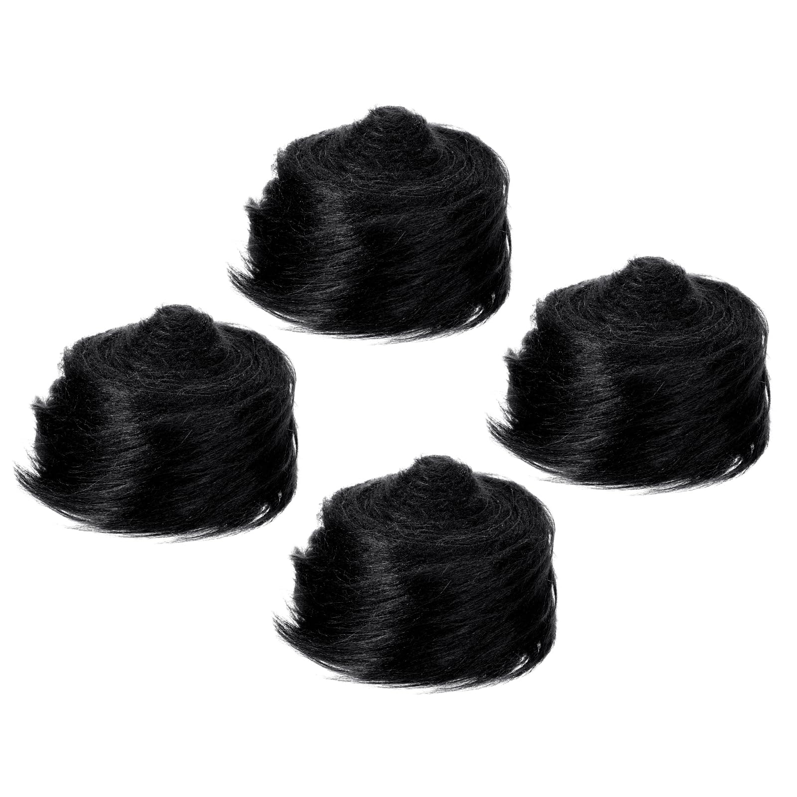 PATIKIL Plush Faux Fur Fabric Precut Strips, 4 Pcs 59" x 2" Fluffy Faux Fur Ribbon for DIY Crafts Christmas Halloween Gnome Beard, Black