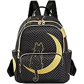 ALAZA Cute Cat Crescent Moon Small Backpack Purse for Women Travel Bag Fashion Daypack Back Pack Shoulder Bag