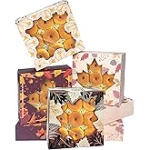 qiqee Thanksgiving Cookie Boxes with Window Fall Maple Leaf Bakery Treat Box for Fall Harvest Wedding Thanksgiving Party Supplies (30packs 8x8x2.5)