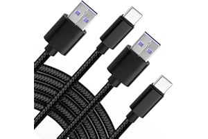 2pcs Charger Charging Cords for Xbox Series, 3m/10ft Black USB Type C Charge Cable Replacement for Xbox Series X/S PS5/PS5 Pr