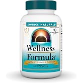Source Naturals Wellness Formula, Advanced Immune Support - 60 Capsules | Bio-Aligned Vitamins &amp; Herbal Defense with Vitamin C Plus 30 other Vitamins, Minerals &amp; Herbs for Immune System Support