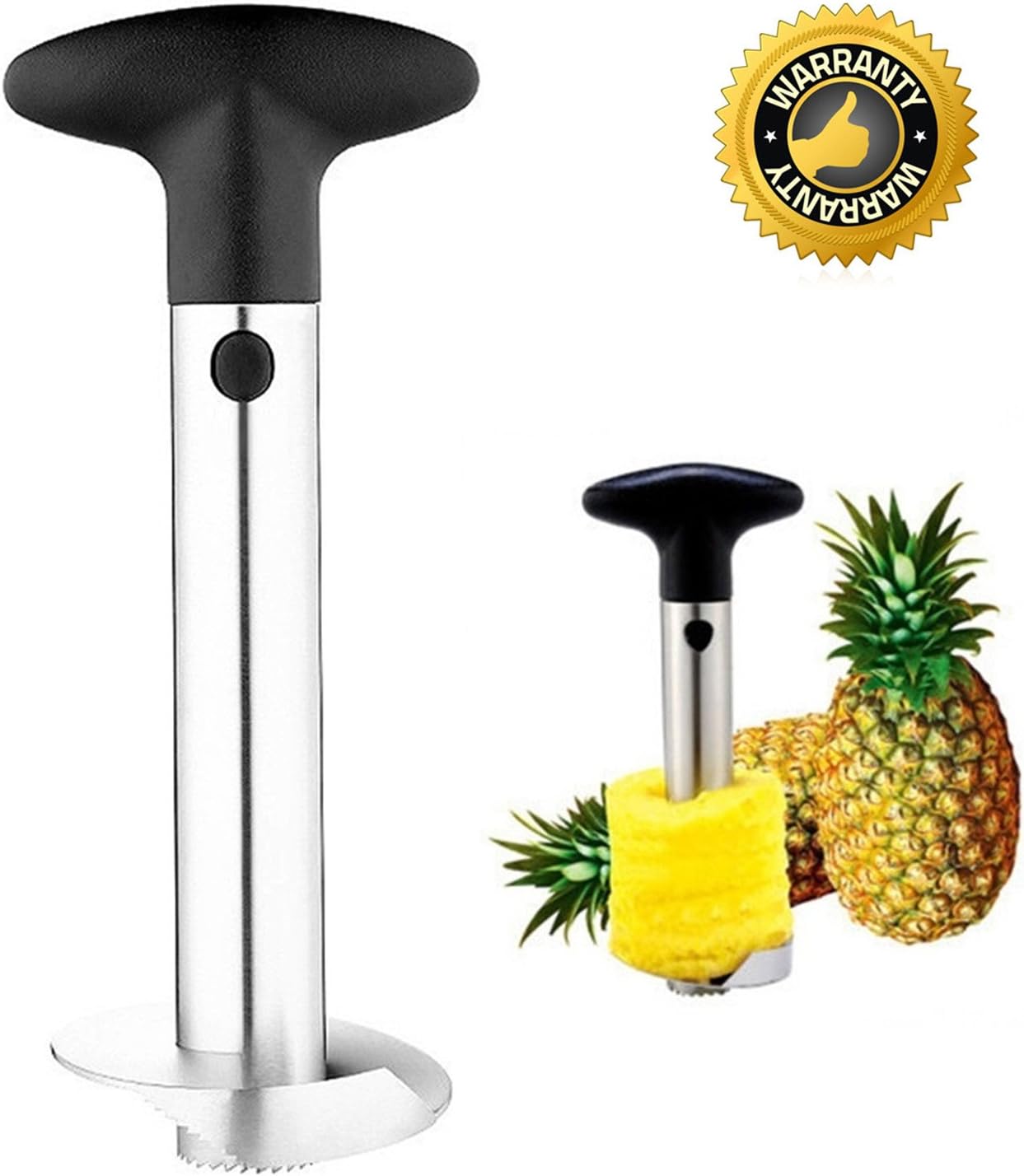 MayPal Peeler Corer Cutter Slicer Stainless Steel Thicker Blade Pineapple 3-in-1 Fruit Gadget