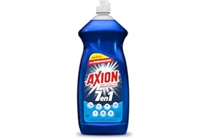Axion Blue, Lavatrastes Líquido 7 en 1, con Bicarbonato de Sodio, 100% Efectivo Arrancagrasa para Lavar Trastes de Cocina, 900 mL