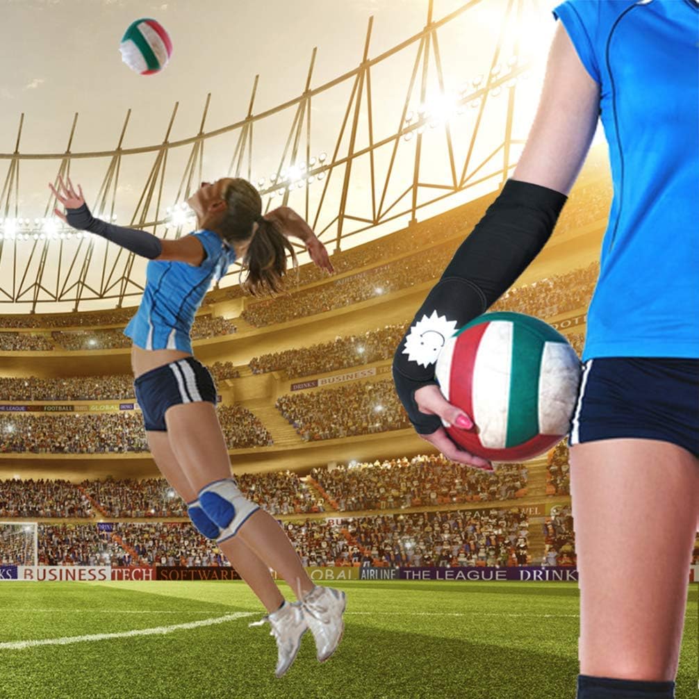 Luwint Kid Volleyball Arm Sleeves - Long Passing Forearm Sleeves for Teen Youth with Protection Pad and Thumbhole, 1 Pair (S) : Sports & Outdoors