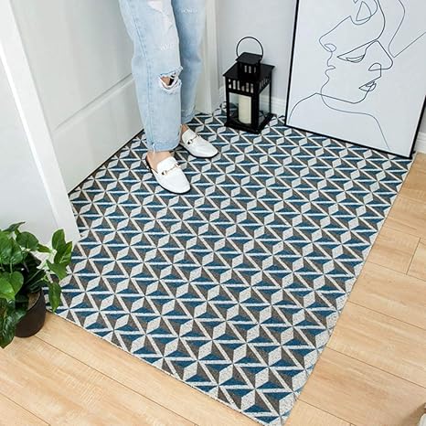 Amazon 格子柄 屋外ドアマット 泥落とし フリーカット 60 1cm ビニールマット 玄関マット 屋外 テラスマット 大きいサイズ 玄関 外 カラー 洗える かわいい おしゃれ 屋外用 ドアマット 泥落とし 泥おとし 汚れ落とし テラス 泥落としマット 玄関マット オンライン通販