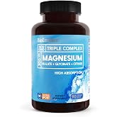 BioEmblem Magnesium Glycinate Complex, 300mg Per Serving, 90 Capsules | Triple Magnesium Citrate &amp; Malate - NSF &amp; Labdoor Certified - Muscle &amp; Nerve Function - Vegan, Non-GMO Chelated Formula