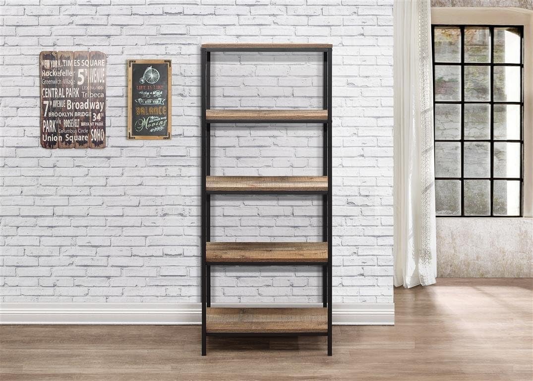 Birlea Urban 5 Tier Bookcase, Wood, Rustic, 30 x 60 x 144 cm - Image 5