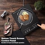 Panana Electric Induction Hob Portable Digital Touch Single Cooker Black view 5