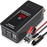 POTEK 750W Power Inverter 12V DC to 110V AC Car Adapter with Two USB and AC Charging Ports for Laptop,Tablet, Smartphone,Came