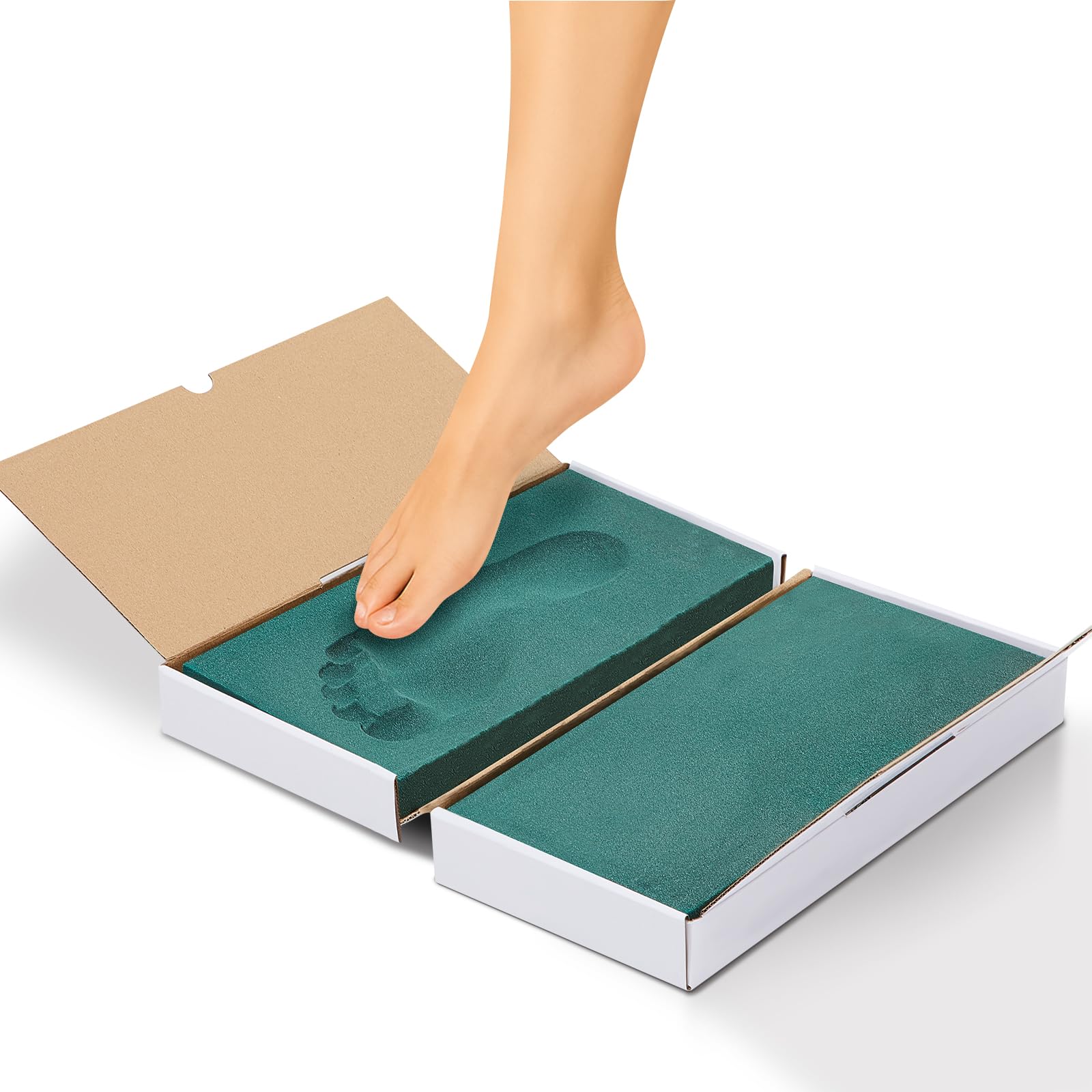 Photo 1 of 1 Set Foot Impression Foam Kit with Storage Box Foot Molding Foam Includes Mailing Box for Custom Orthotic Insoles Shoe Inserts Measurement Tool