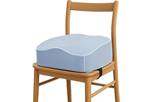 Babelio Ergo-Designed Booster Seat for Kitchen Chair, Promote Proper Upright Posture, Toddler Booster Seat for Dining Table, Removable & Washable Cover, Suitable for 18 Months to 5 Years, Blue