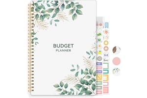 ARTAKE Budget Planner - Monthly Budget Planner Book with Expense Tracker Notebook, 7”x10”, Undated 12 Month Financial Organizer to Manage Your Money Effectively, Bill Organizer & Account Book, Green