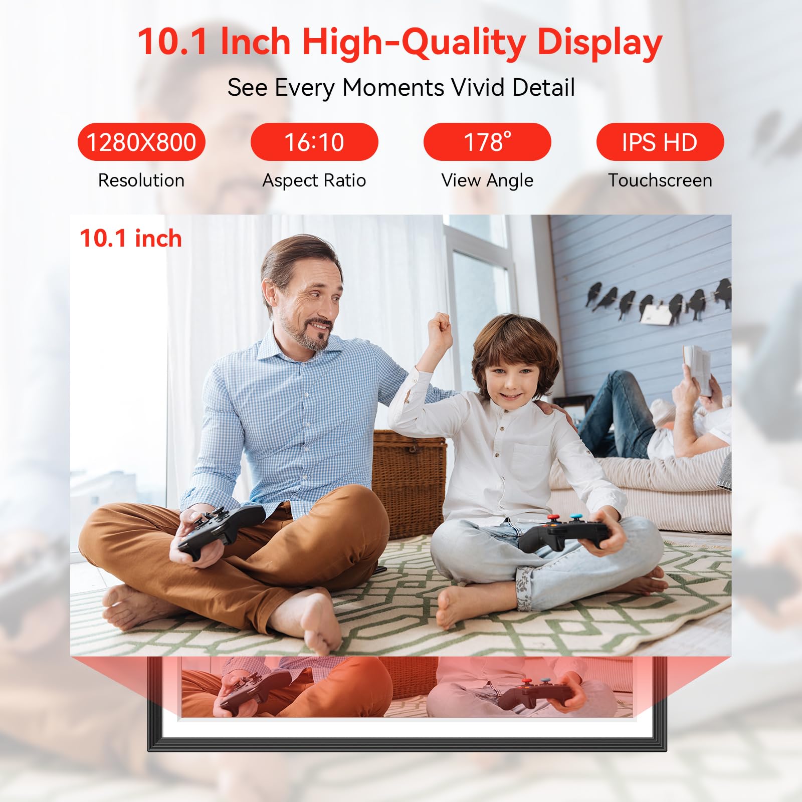 Frameo 10.1 inch Digital Picture Frame, Smart WiFi Digital Photo Frame with 32G Memory, HD Touch Screen, Auto-Rotate, Slideshow, Easy Setup, Share Photos and Videos Anywhere(Black)