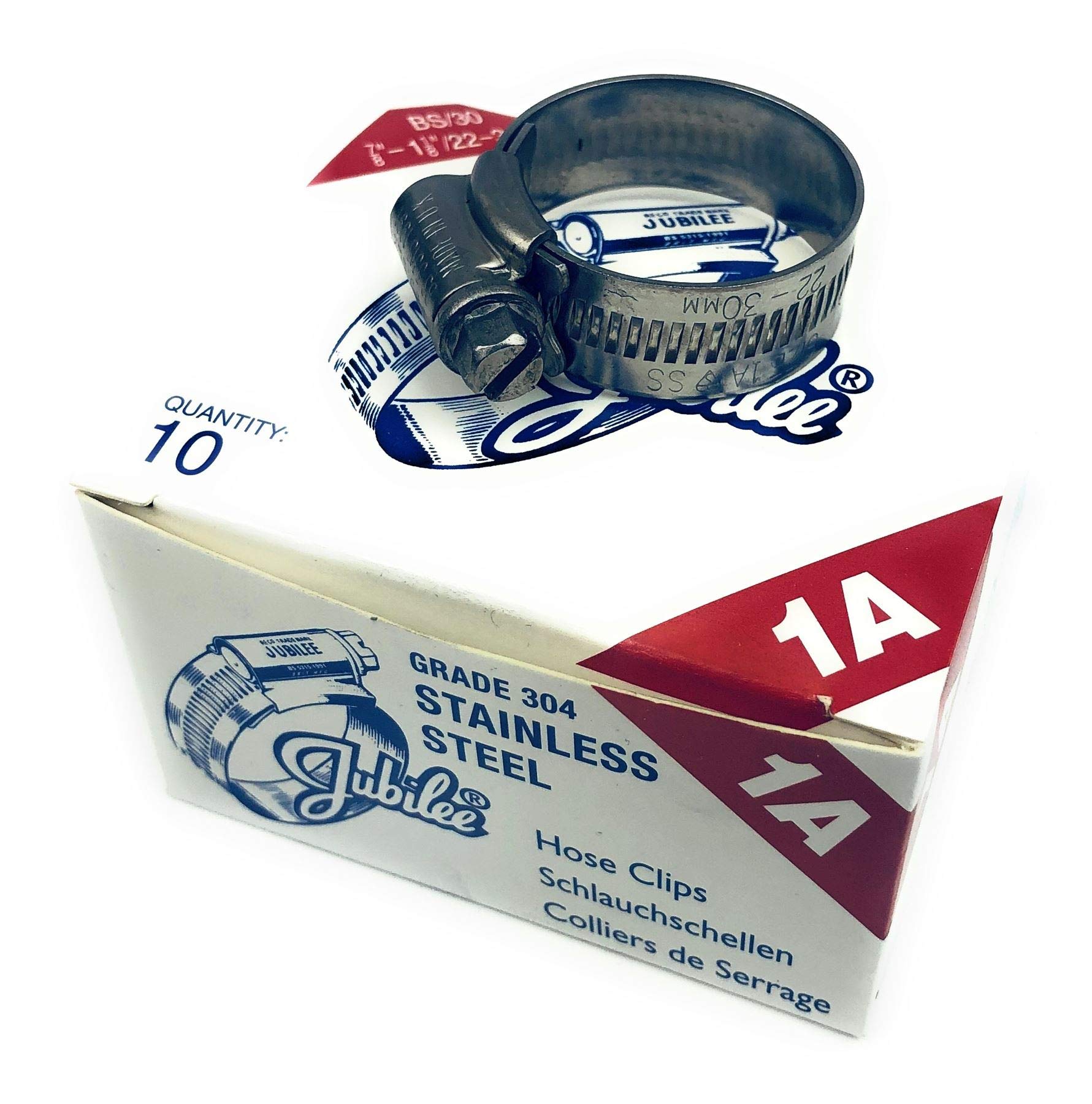 Best Price Square Jubilee® Stainless Steel SS304 Hose Clamp 22-30mm x 10