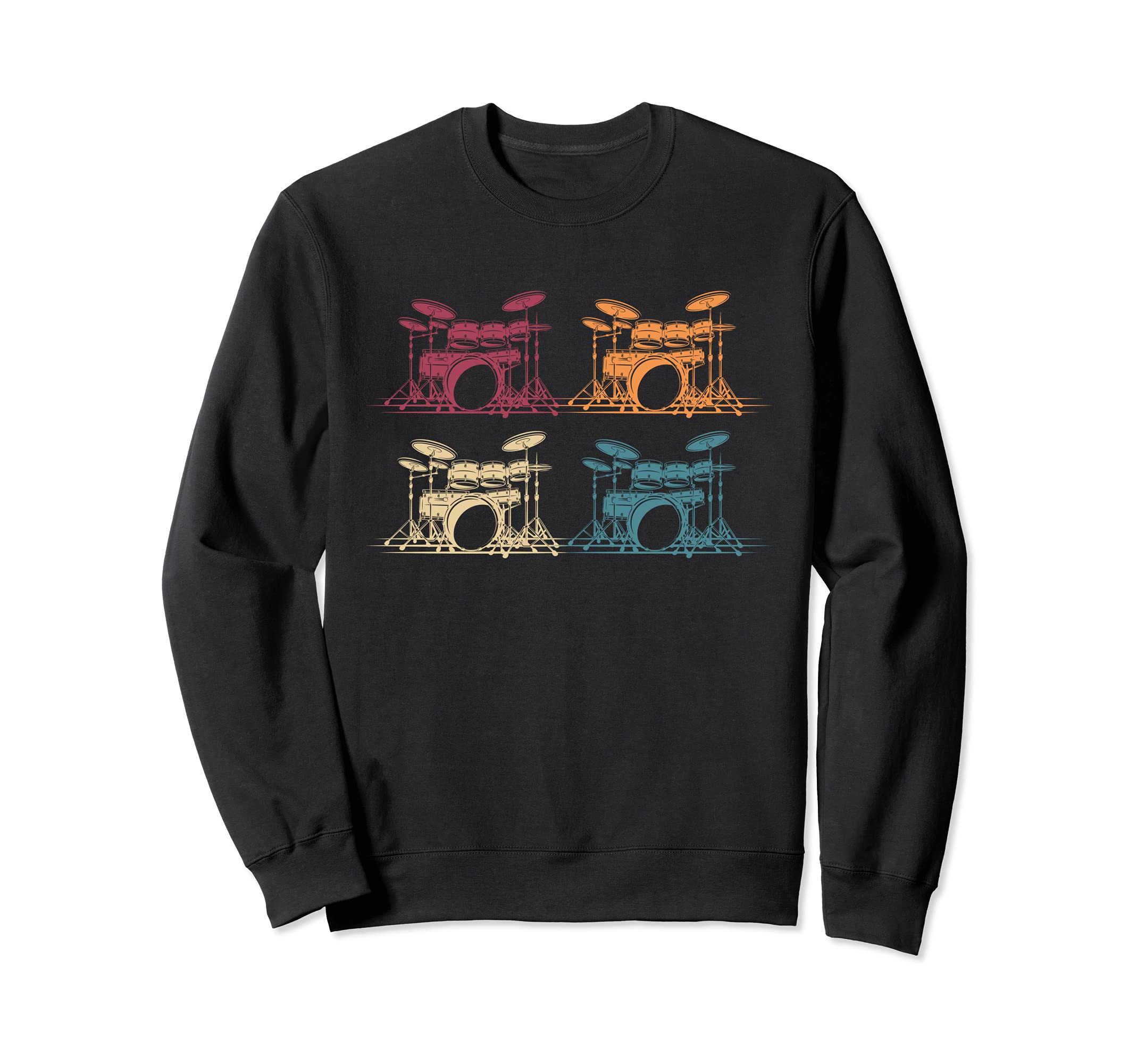 Retro Drum Set Drums Player Percussion Music Drummer Drums Sweatshirt